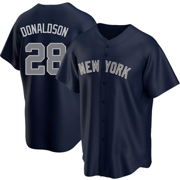 Fanmade NYY #28 J.Donaldson Gray Printed Jsy Fanmade