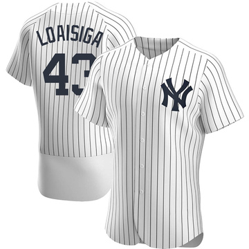 Lids Jonathan Loaisiga New York Yankees Fanatics Authentic Game-Used #43  White Pinstripe Jersey vs. San Francisco Giants on March 30, 2023